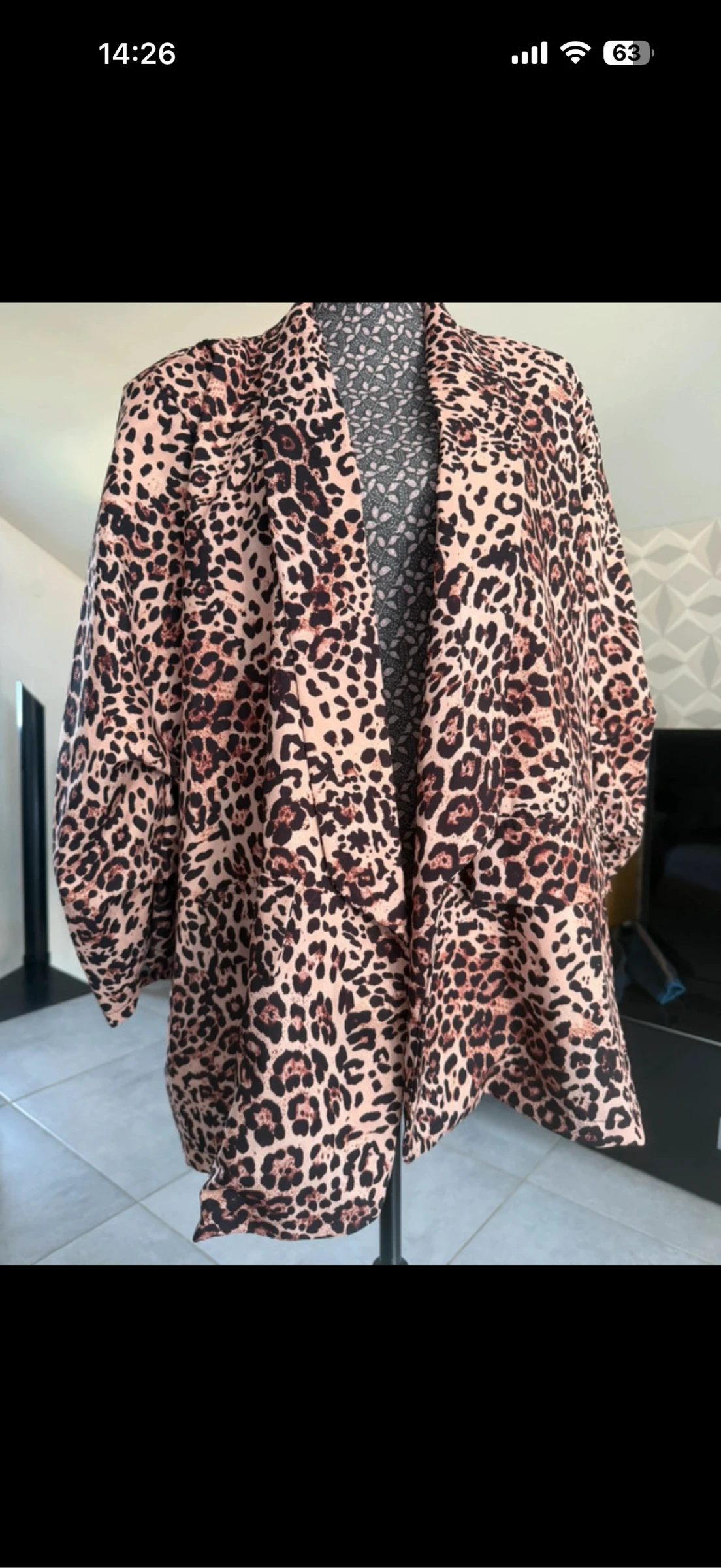 Blazer femme Made in Italy léopard taille unique ( du 44 au 52)